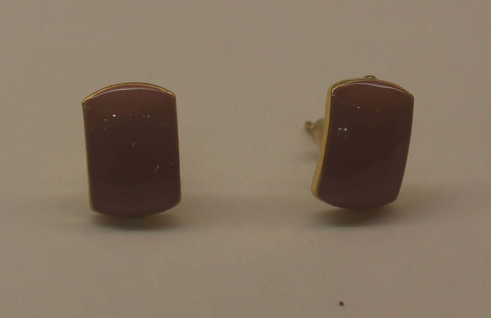 Dark Green Stone Gold Polish Western Stud Earrings for Women